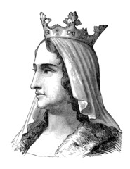 Wall Mural - French Medieval Queen : Blanche de Castille - 13th century