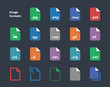 © Vector Icons - Set of Image File Labels icons.