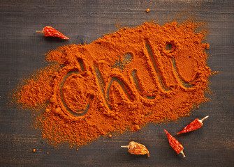 Canvas Print - ground Chili pepper