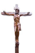 Jesus Crucifix Isolated On White