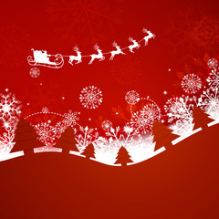 Fototapete - Vector Illustration of a Christmas Greeting Card