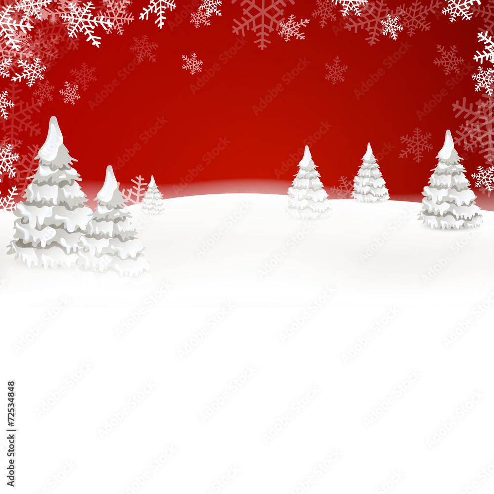 Vector Illustration of a Christmas Greeting Card - obrazy, fototapety, plakaty 