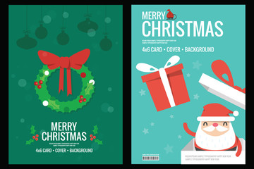 Christmas card - background flat design