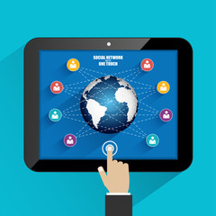 Leinwandbilder - Social Network Vector Concept
