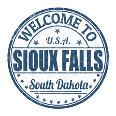 Wall Mural - Welcome to Sioux Falls stamp