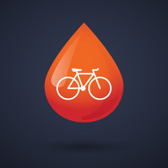 Poster - Blood drop icon with a bicycle