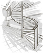 sketch of stairs