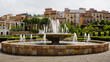 Big fountain with nice houses Tuscany Style and beautiful park