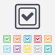 © blankstock - Check mark sign icon. Yes square symbol.