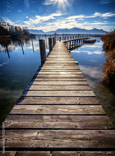 Plakat na papierze fotorealistycznym Jezioro Chiemsee