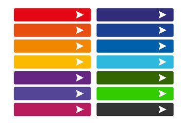 Wall Mural - Set of colorful web buttons