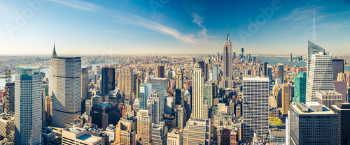Naklejka samoprzylepna Widok z lotu ptaka manhattan