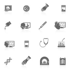 Sticker - Medical tests icons black