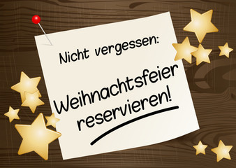 Sticker - Weihnachtsfeier - Jetzt reservieren