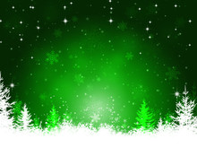 Winter Green Christmas Background