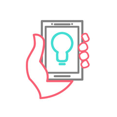 Wall Mural - Mobile phone with idea