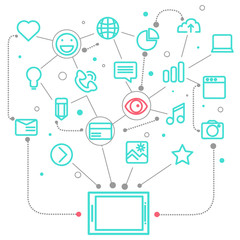 Wall Mural - Social network