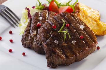 Grilled beef steak