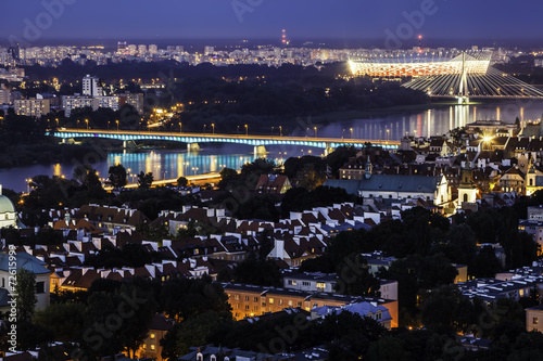 Naklejka samoprzylepna Warszawa stare miasto w kurzu