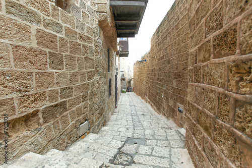 Naklejka samoprzylepna Typowa aleja w jaffa, tel aviv - izrael