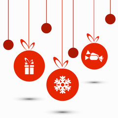 Wall Mural - vector modern christmas background.
