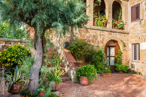 Beautiful porch in the anci...