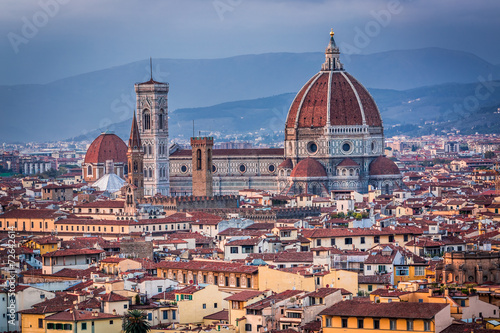 Basilica in Florence at sun...