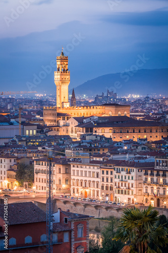 Night view of Florence, Italy