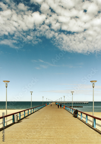 Plakat na papierze fotorealistycznym Molo morskie w palanga.