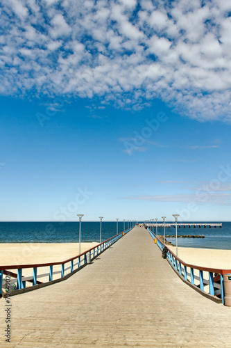 Plakat na papierze fotorealistycznym Molo morskie w palanga.