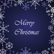 © martin951 - merry christmas snow flake blue card eps10