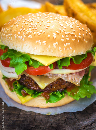 Naklejka samoprzylepna Burger