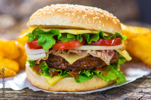 Naklejka samoprzylepna Burger