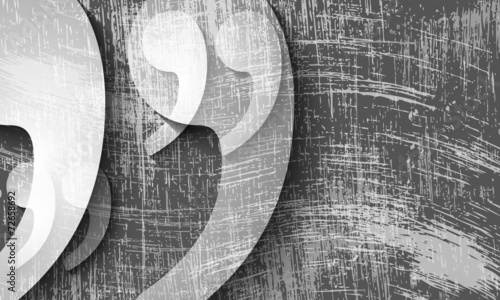 Fotomural transparent quotation mark and scratched background