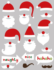 Poster - Christmas photo booth and scrapbooking Santa set