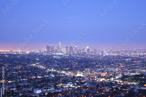 Naklejka samoprzylepna Centrum Los Angeles, Kalifornia