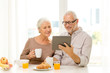 © Syda Productions - happy senior couple with tablet pc at home