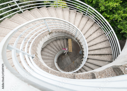 Plakat na papierze fotorealistycznym Spiralne schody