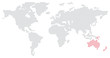 Dotted World Map - Australia