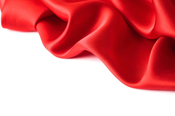 red cloth on a white background
