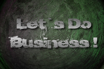 Wall Mural - Let's Do Business Concept