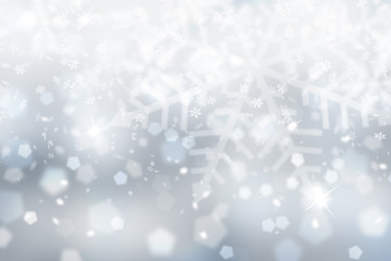 Wall Mural - silver blue snowflake wallpaper