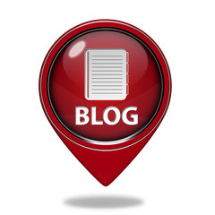 Blog pointer icon on white background