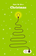 Electrical Wire Creates A Christmas Tree. Save The Trees