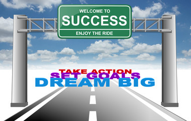 welcome to success enjoy the ride dream goals action 2.