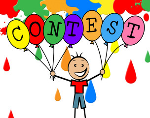 Wall Mural - Contest Balloons Shows Youngster Children And Decoration