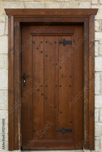 Naklejka na drzwi wooden door