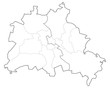 Verlauf der Berliner Mauer inkl. Berliner Bezirke