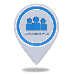 Wall Mural - Customer service pointer icon on white background