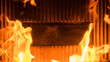 flame in a wood burner